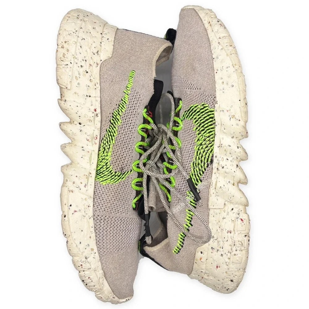 Nike Space Hippie 01 Electric Green Men's Size 13 Grey Athletic Shoes DJ3056-004